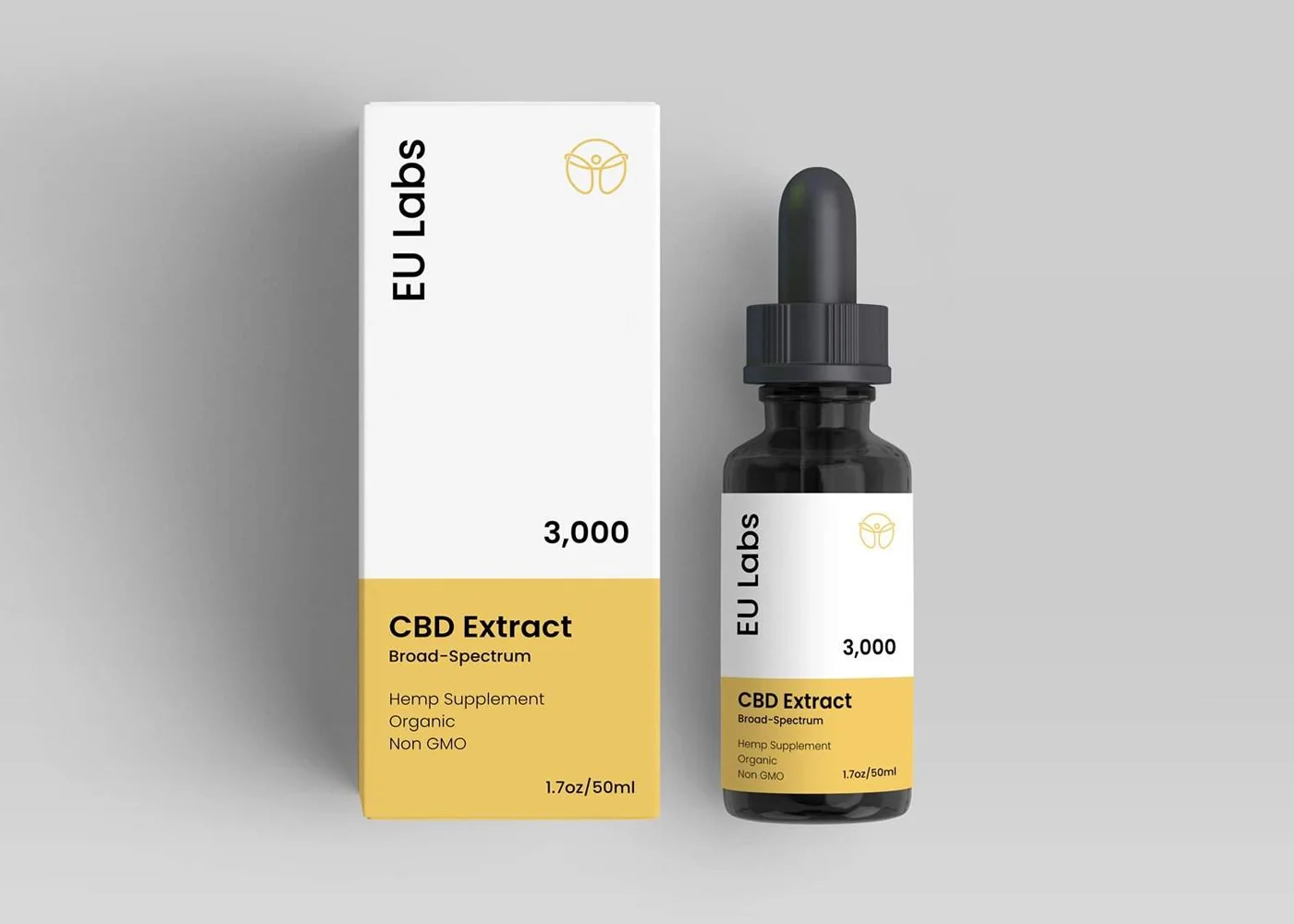 50ml bottle of CBD Oil 3000mg broad-spectrum, THC removed, MCT carrier — CBD Oil Geelong